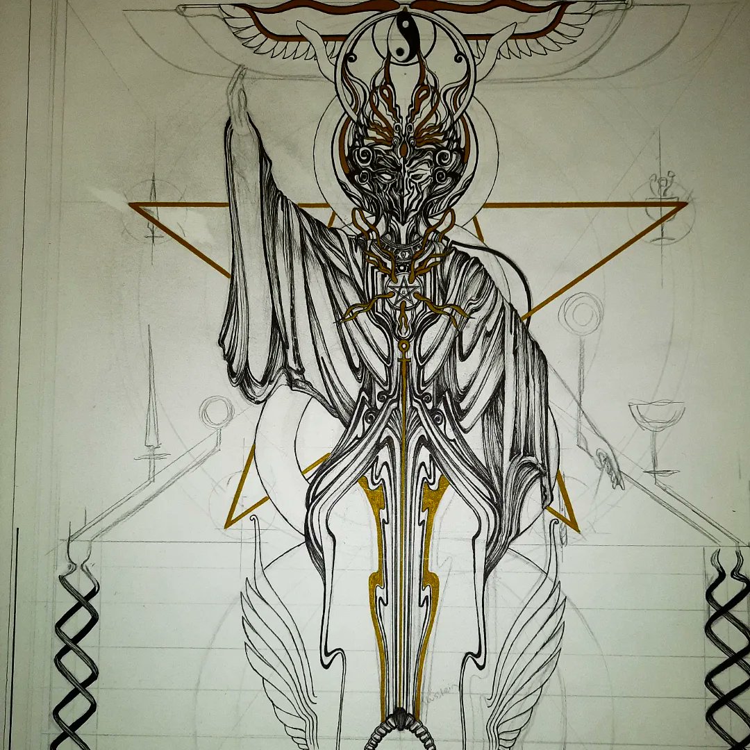 Ina_Auderieth's tweet photo. Drawing The Magus again - one of my favorite cards. Here are some details. 

#themagustarot #magier #magiertarot #magustarot #ouroborus #conjunctiontarot #majorarcana https://t.co/E1eKJNfWjN