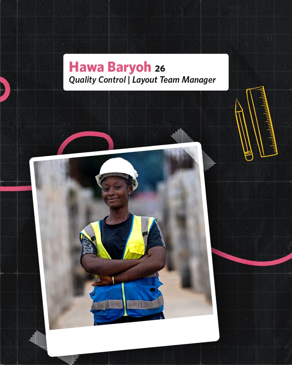 Meet Hawa Baryoh, her current role is quality control, layout team manager 🧡