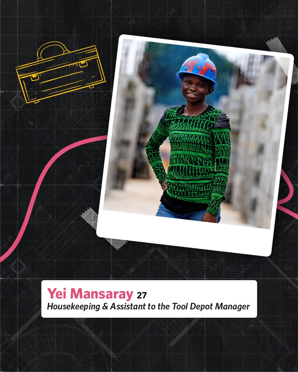 Meet Yei Mansaray, her current role is housekeeping and Assistant to the Tool Depot Manager 🧡
