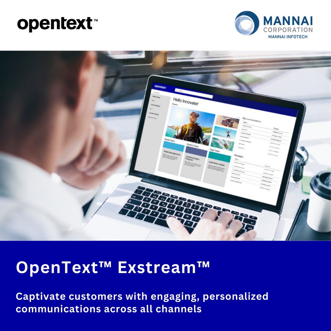 Enable your organization to create consistent & connected customer experiences through the design and delivery of ultra-personalized and compliant communications—delivered anytime, anywhere, using Mannai InfoTech & OpenText's Exstream™️ #OpenText #exstream #MannaiInfoTech #Qatar