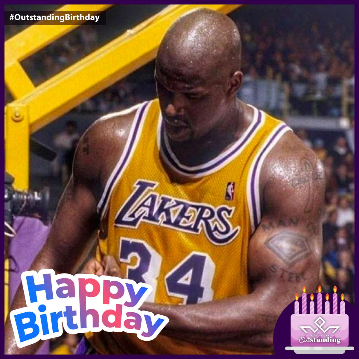 🥳¡Muchas felicidades al exjugador estadounidense de baloncesto, Shaquille O'Neal! 🏀
Hoy es su cumpleaños (6 de marzo).

#OutstandingBirthday #ShaquilleONeal #Lakers