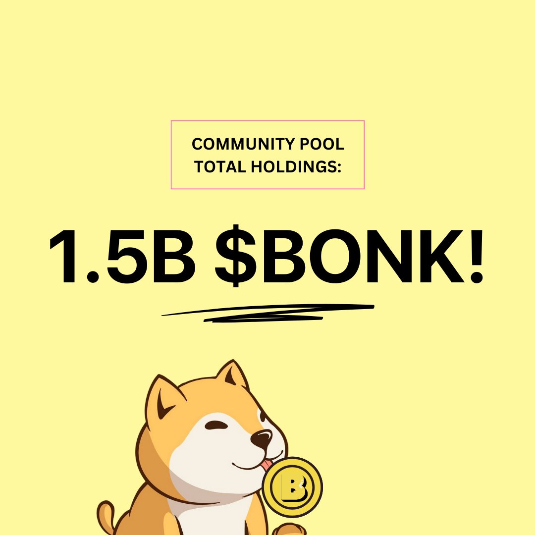 🚨 COMMUNITY POOL UPDATE! 🚨

We have just added another 500M $BONK!

REMEMBER, 100% OF THIS POOL WILL BE DISTRIBUTED BACK TO BONKz HOLDERS!