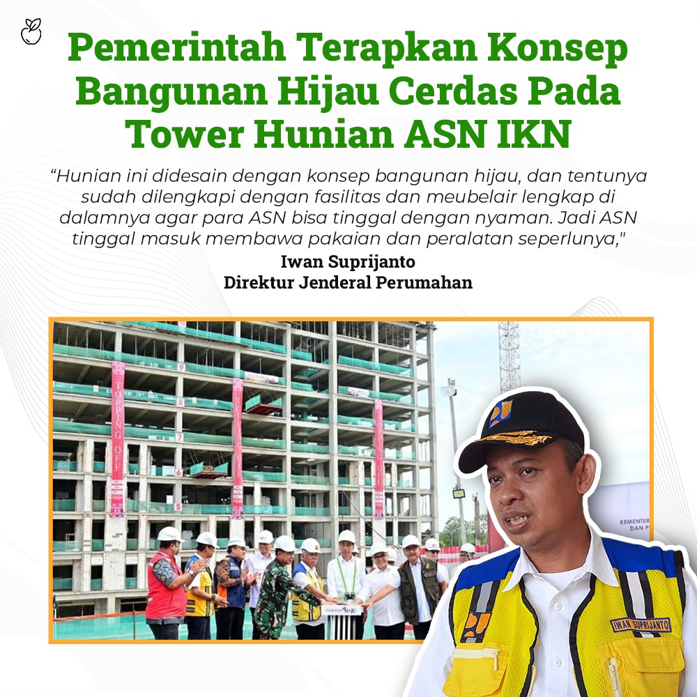 Indones47657465's tweet photo. Pemerintah terapkan konsep bangunan hijau cerdas pada Tower Hunian ASN IKN. https://t.co/w7cBJ3yrUB