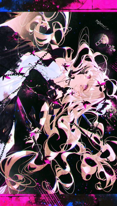 「紫色の目 超ロングヘア」のTwitter画像/イラスト(新着)｜20ページ目