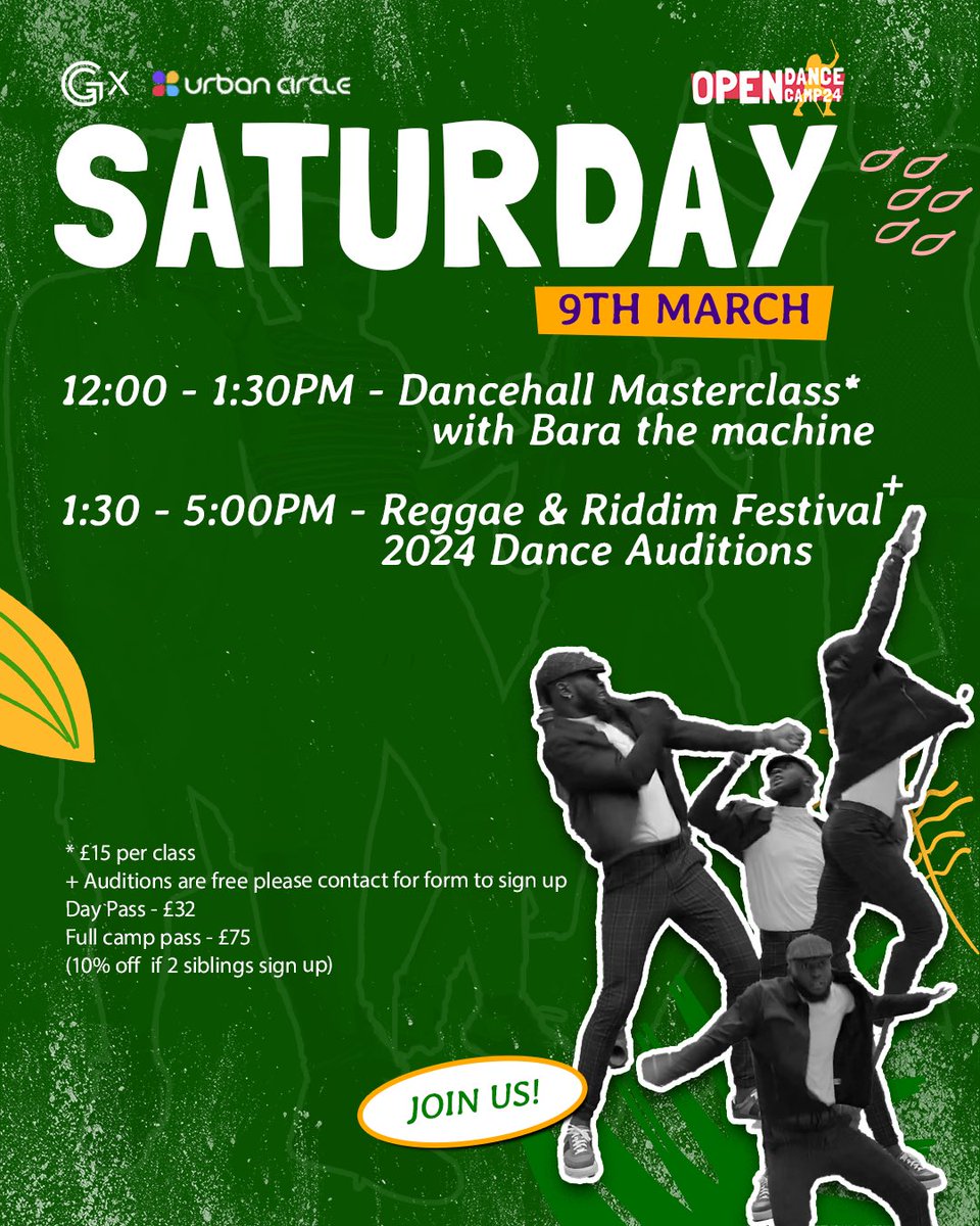 Ready for OPEN DANCE CAMP starting tomorrow :) Join us! Sessions are buy one get one free! Via the website.