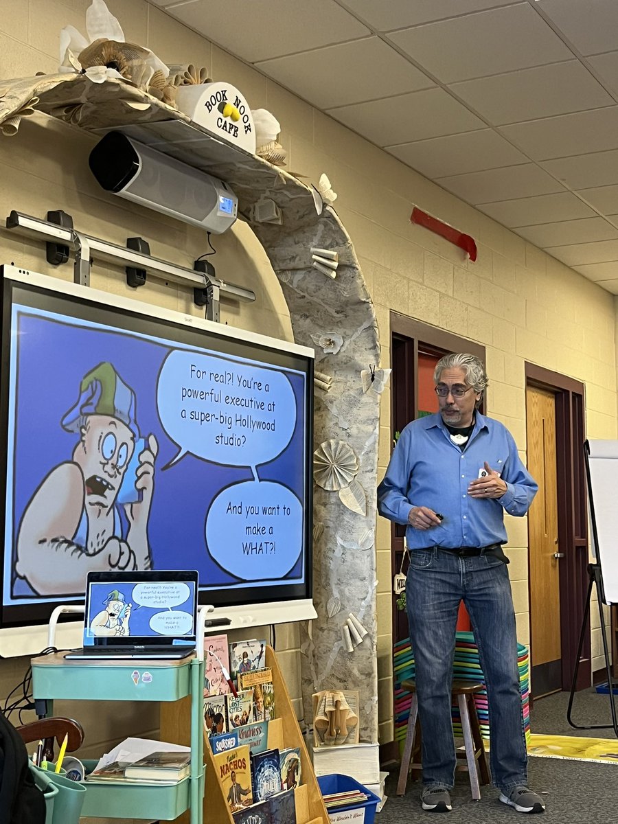 Author visit with the great Nick Bruel! “Bad Kitty”’s daddy!