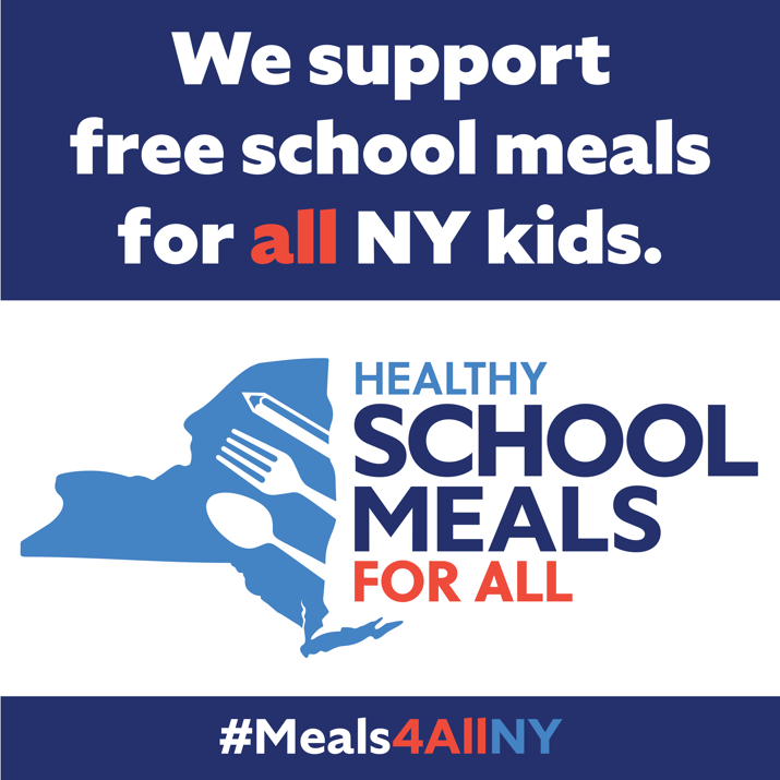 With 100+ Assemblymembers co-sponsoring universal school meals legislation, we supported our colleagues today to show our strong, bipartisan support for this policy. It is time to fully fund #Meals4AllNY in upcoming one-house budget bills and the final state budget!