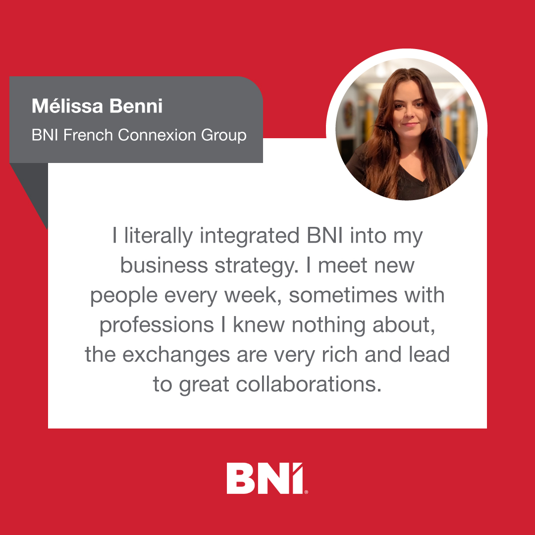 This is what BNI stands for- bringing seasoned and upcoming entrepreneurs to share ideas, collaborate and make magic! Join Melissa Benni in her amazing journey with BNI and get a chance to grow your business and network, too! #BNI #GrowYourBusiness #MyBNIStory #Networking