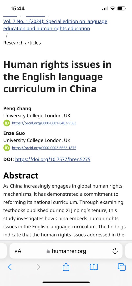 🎉NEW We are delighted to publish @IOE_London graduate students @zczlpz1 & @EnzeGuo 🎉Special issue on #language learning & #HRE 🎉Check out doi.org/10.7577/hrer.5… 🎉Spread the word: HRER welcomes contributions from early career scholars