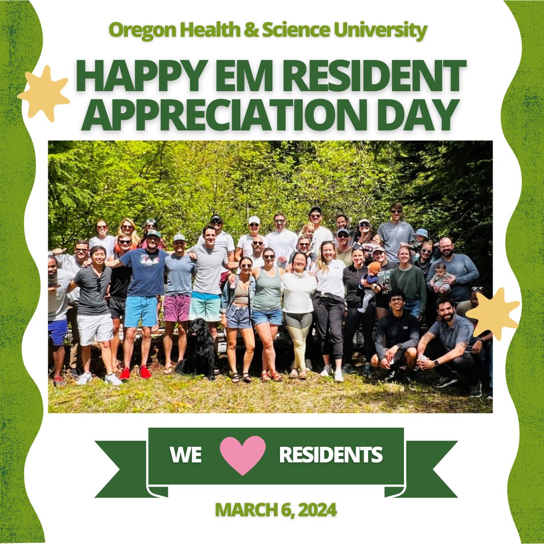 Shout out to the residents at Oregon Health &amp; Science University! 
bit.ly/48Y5ZMt

#EMResidentAppreciationDay #EMstrong #SuperStarStatus

<a href="/OHSUEMres/">PDX EM Residency</a> <a href="/emresidents/">emresidents</a> <a href="/EmergencyDocs/">Emergency Physicians</a> <a href="/SAEMonline/">SAEM</a> <a href="/SAEM_RAMS/">SAEM RAMS</a> <a href="/AAEMRSA/">AAEM/RSA</a> @AAEMInfo <a href="/CORD_EM/">CORD</a> <a href="/ABMSCert/">ABMS</a>