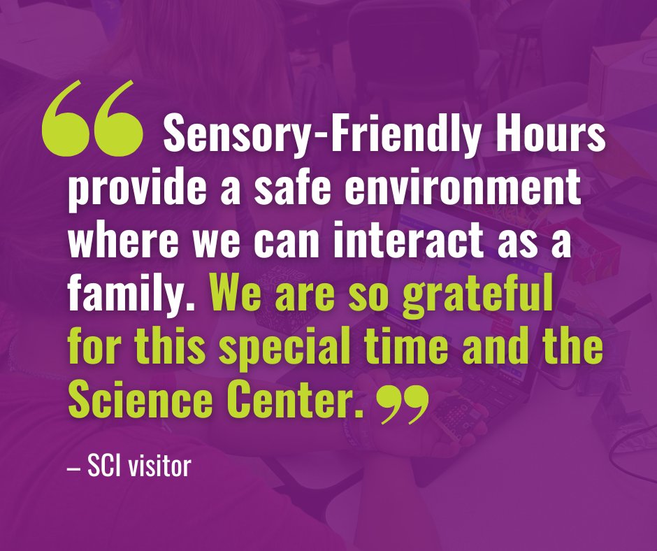Join us for sensory-friendly hours on March 12, 4:00-7:00 p.m. Enjoy our exhibits in a quieter environment, perfect for families with sensory needs. Admission is free, registration required. sciowa.org/programs-and-e…