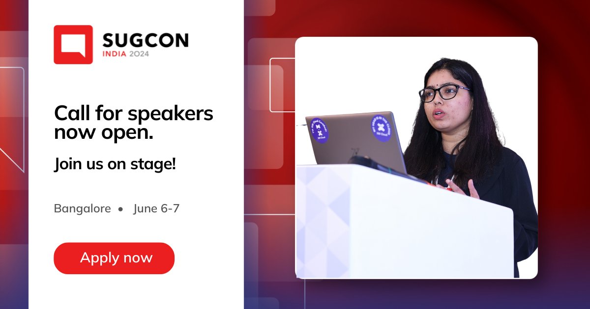 <a href="/SUGCONF/">SUGCON</a> is headed to Bangalore, India on June 6-7! 🇮🇳 The Call for Speakers is now open until March 31st. Showcase your expertise and inspire 250+ attendees. It's your time to shine at SUGCON India 2024! 
Submit your topic -> sessionize.com/sugcon-india-2…
#SitecoreCommunity #SUGCON
