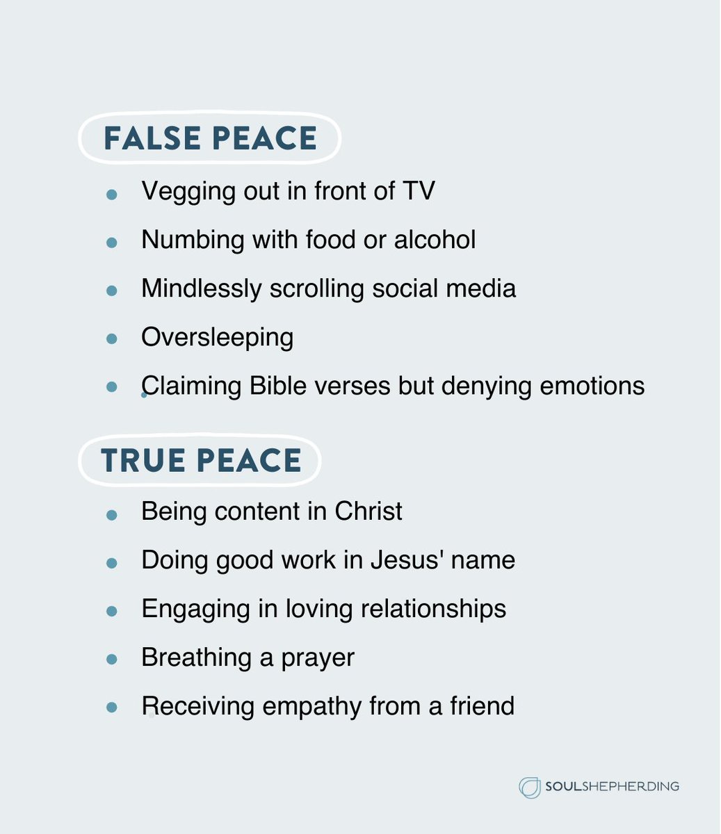 We all want more peace, but often we go about it the wrong way. Without realizing it, we settle for peace substitutes.

What do you do to be at peace?