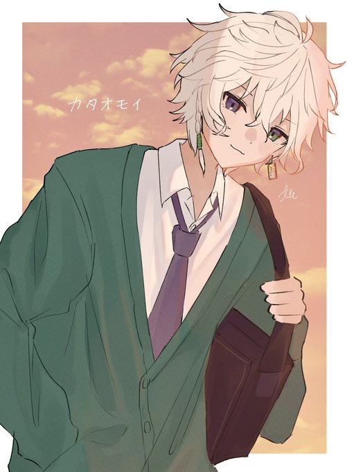 「bishounen green eyes」 illustration images(Latest)