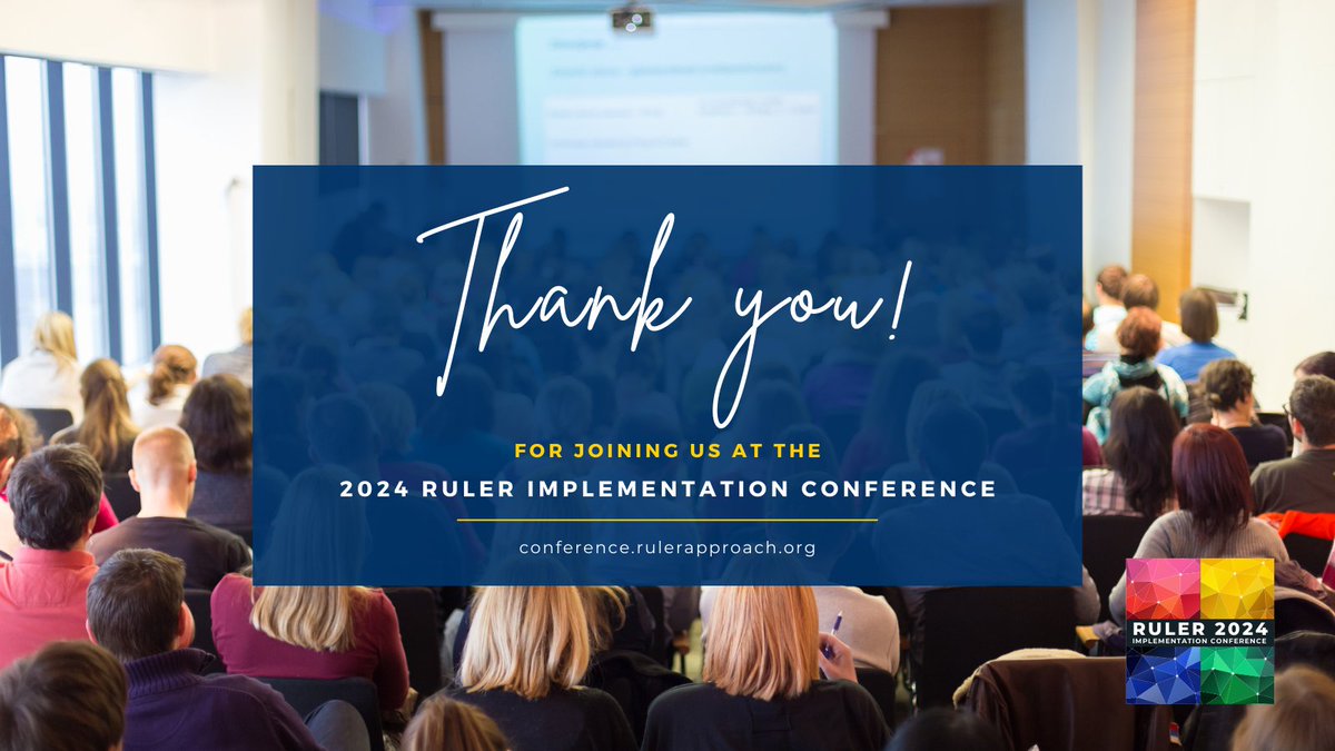 Thank you to the incredible RULER leaders and educators who made the 2024 RULER Implementation Conference a success! Your passion, insights, and commitment to social and emotional learning are shaping a brighter future. Let's continue to foster emotional intelligence together!