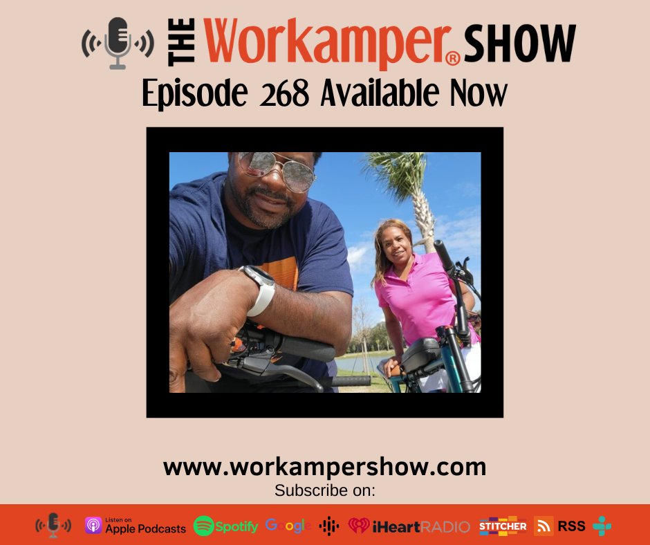 Talmange and Ashanti Grace,  of Adventure Bandits, have been RVing together for more than nine years after realizing camping in a tent isn’t much fun, especially in the rain. For the past two years, the couple has been RVing in a 32-foot travel trailer.

workampershow.com/in-episode-268…