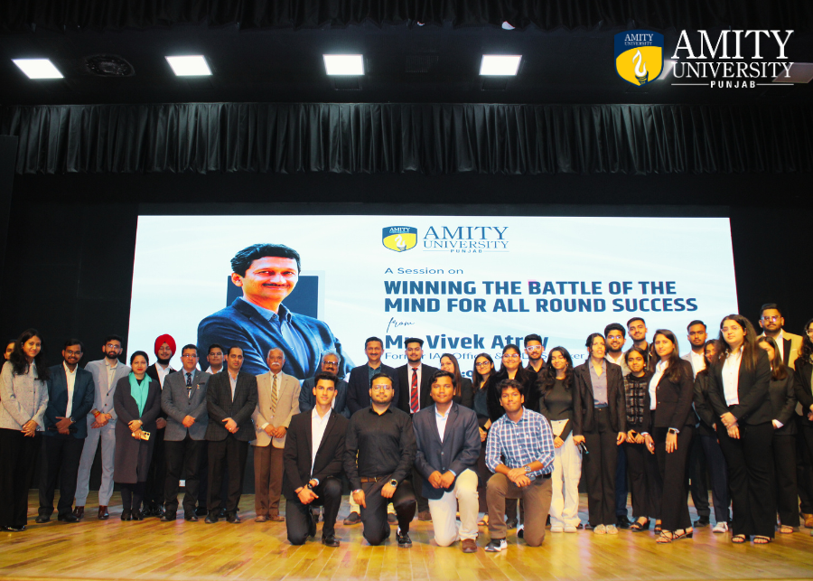 The Career Guidance and Placement Cell (CGPC) - #AmityUniversityPunjab hosted an empowering session titled 'Winning the Battle of the Mind for All-Round Success' by the esteemed Mr. @vivekatray - Former IAS Officer, TEDx Speaker, #motivationalspeaker , and #author .