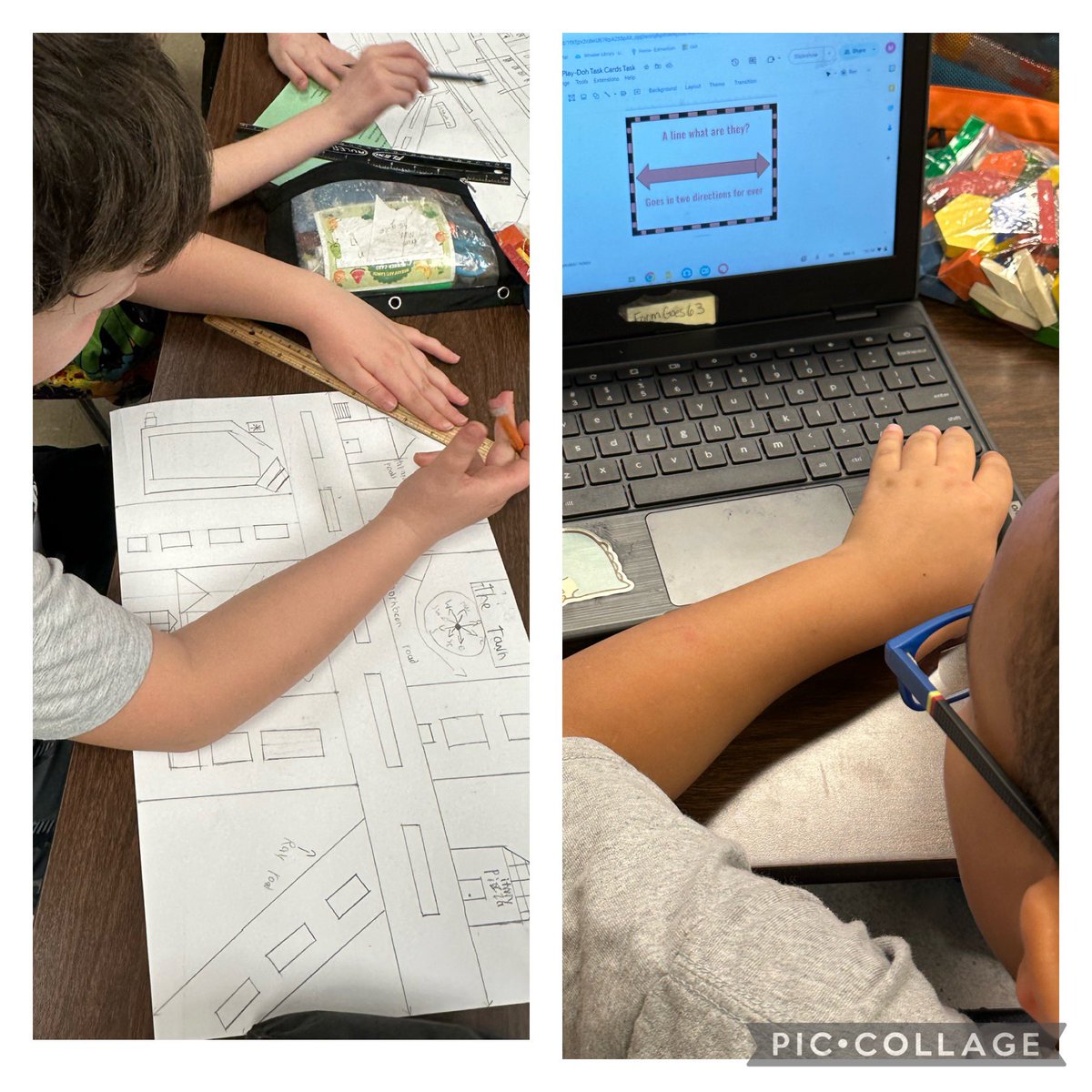 BarkerFinckCrew's tweet image. The #BestFourthGradersInTheDistrict bring creativity into #performancetasks Stain glass windows, towns, digital task cards, or free choice to showcase their understanding of geometry standards. #LetLearnersLead #StudentChoice #BigRoomBigGoals @deeperlearning #ITeachMath