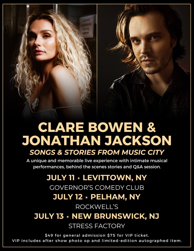 JonathanJackson's tweet photo. I'm excited to announce I'll be playing a select number of shows with my good friend #ClareBowen!
🎟️ Find General + VIP Tickets: https://t.co/ZPPwRpoq5I
.
#Nashies #Nashville #ClareBowen #JonathanJackson https://t.co/mjO97lmG0G