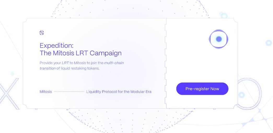 TKRAirdrop's tweet photo. .@MitosisOrg unveiled Expedition, an LRT Campaign in partnership with @ether_fi

Your mission is to pre-register for their Testnet. The future they envision will be remarkable, trust me, you should be a part of it🪂

🔗https://t.co/fnLpTawDNI https://t.co/TNBBqJWiuv