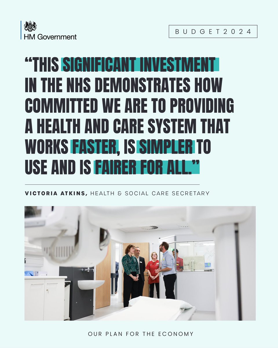 'Our landmark tech investment will build the NHS of the future, allowing doctors & nurses to focus on patients, not admin.' — @VictoriaAtkins. 🟢 £3.4BN to improve productivity. 🟢 £2.5BN to reduce waiting times and improve performance. 🟢 £45M supporting research into diseases.