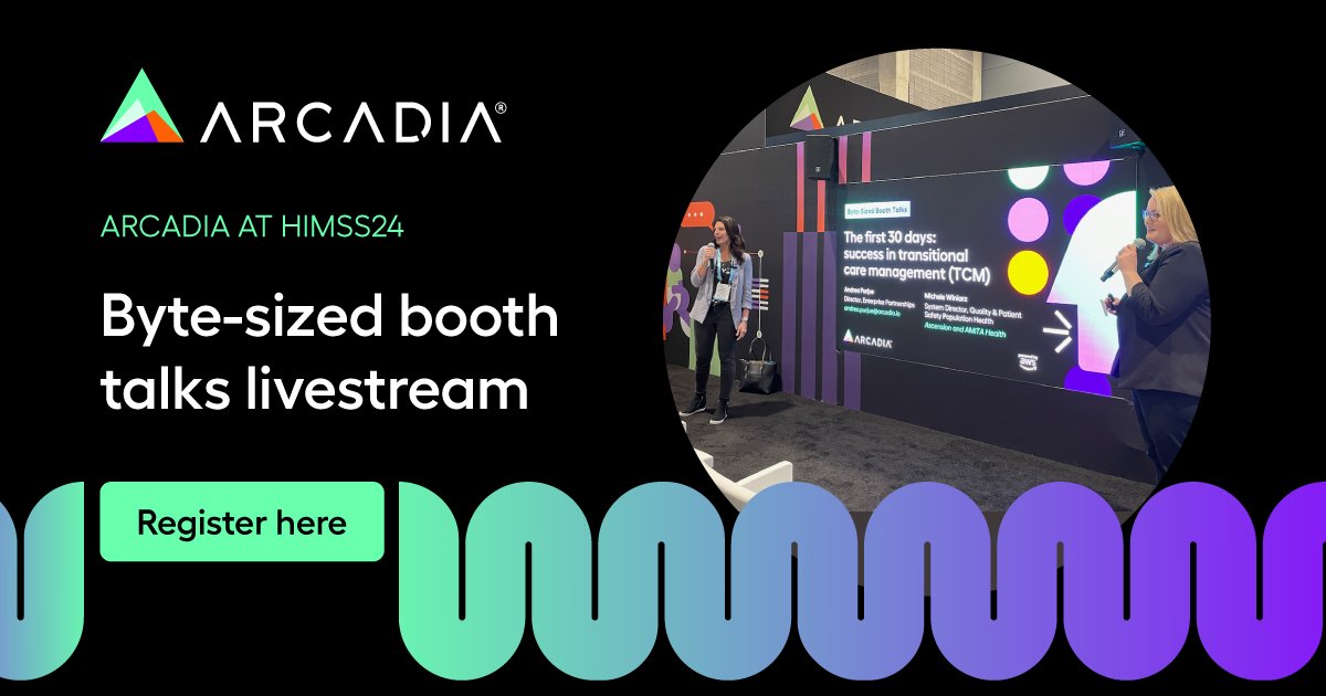 Not at @HIMSS this year? No problem! Join industry peers for a swift journey through the most captivating data innovation topics in healthcare — all from the comfort of your own home. 🏡 Register for the livestream: arcadia.io/resources/hims… #HIMSS24 #healthcare #dataanalytics