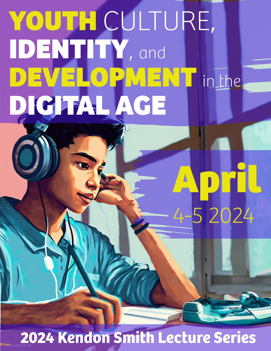 You’re Invited to @UNCG Psychology's annual Kendon Smith Lecture Series 4/4-4/5. The theme of this year’s series is “Youth Culture, Identity, and Development in the Digital Age.”