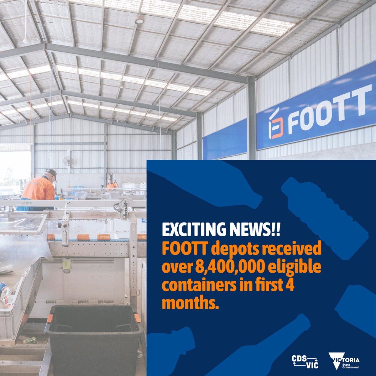 FoottWSolutions's tweet image. Our regional communities really took up the challenge of cashing in their cans and bottles as part of Victoria’s Container deposit scheme. 
Our environment will benefit greatly from this people led initiative. 
Cash in or donate today!