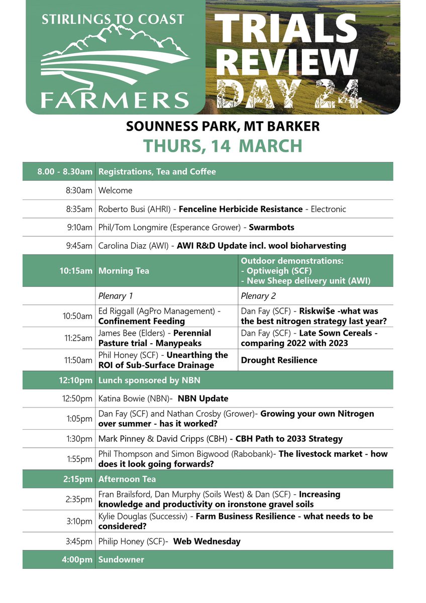 PROGRAM LAUNCH!!

SCF’s Trials Review Day Program is live and loaded with a great line up of presenters.

Head over to the link below to find out more and to RSVP! 

SCFTRD2024.eventbrite.com.au