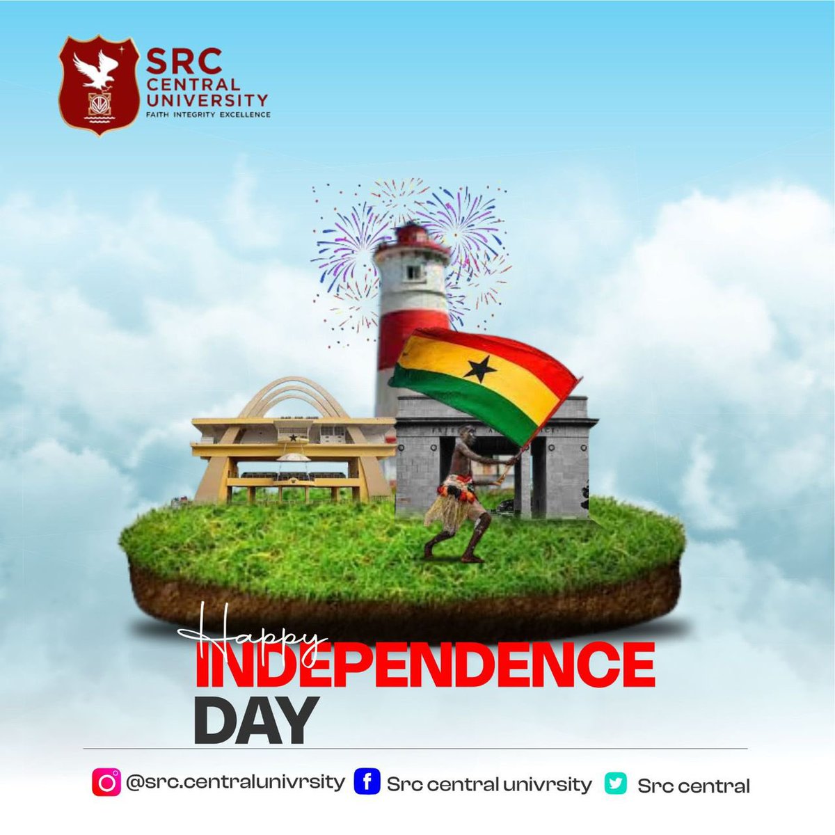 Happy Independence Day, Ghana! 🇬🇭 
May the nation continue to thrive and prosper in peace and unity ☮️🙏🏿

#IndependenceDayGhana #CUsrc