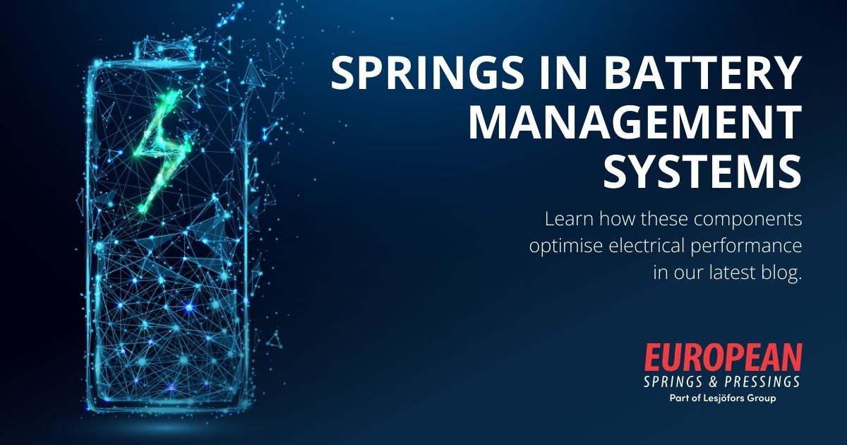 Our precision-engineered #springs are essential for optimising the life and efficiency of your batteries🔋

We're powering tomorrow's technologies, one spring at a time!

Dive into the details in the latest #EuropeanSpringsIE blog➡️ bit.ly/3SRhT4B