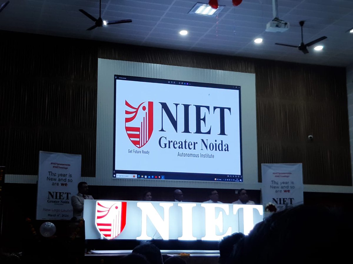 Here's the New Logo of my college! 🤞✨

#NIET #NIETgreaternoida #NIETnewlogo