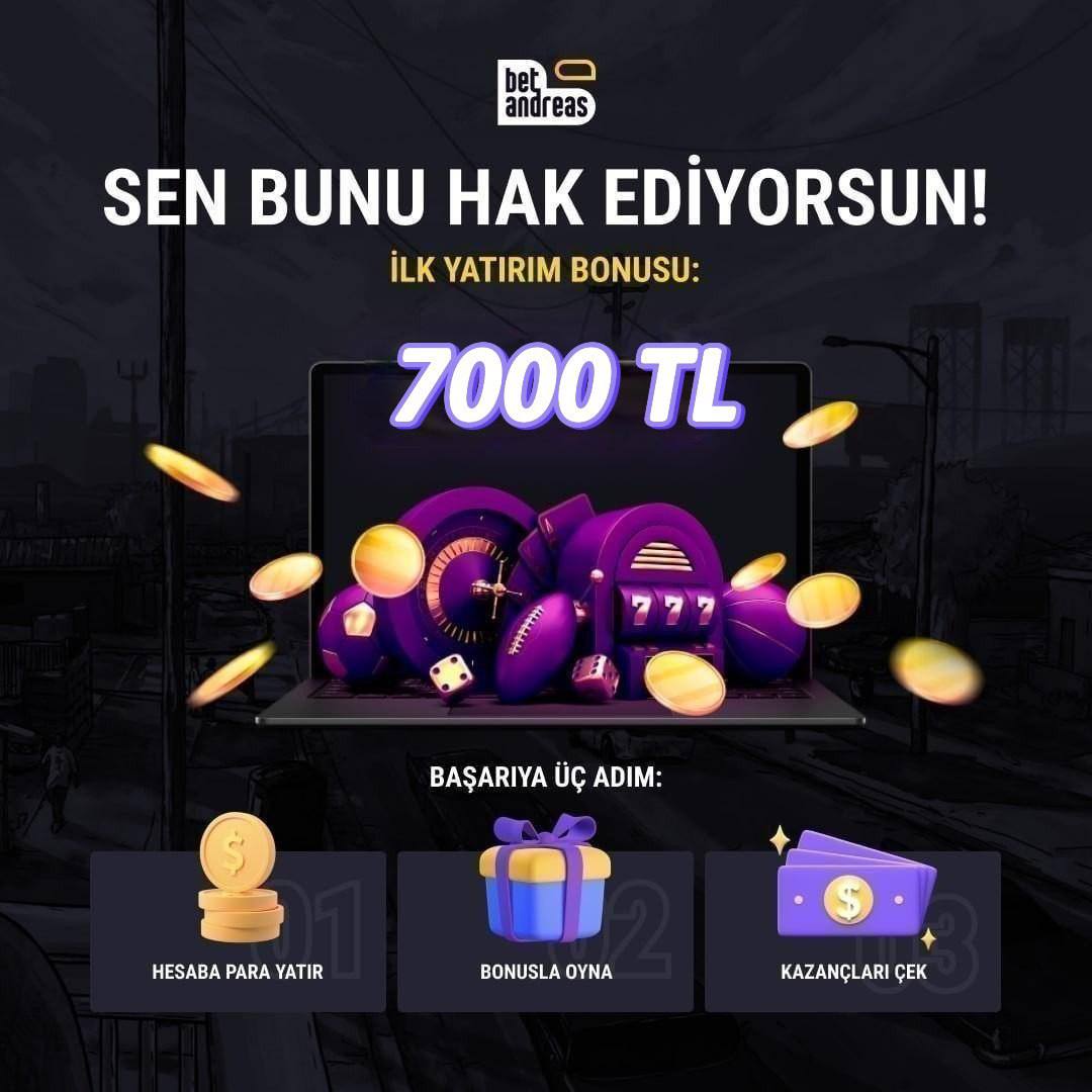 Güncel Link - bit.ly/betandreas_01

💎 BetAndreas'a hoş geldiniz 💎
⠀
💰İlk para yatırma işleminizi yapın ve 7000₺'ye kadar bonus kazanın!
⠀
🎁 Hepiniz bunu hak ediyorsunuz, BetAndreas oyunlarına bir yolculuk yapın!