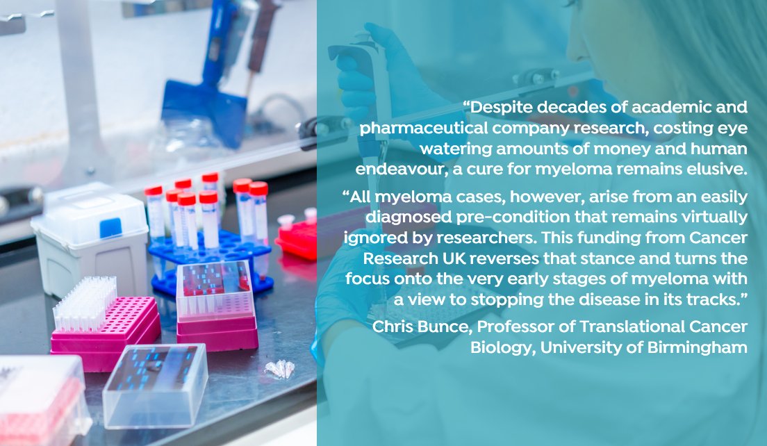 🔬 New research, funded by @CR_UK and led by @unibirmingham, has set out to attempt to eradicate an incurable bone marrow cancer 🩸 Myeloma, a cancer that develops from plasma cells (a type of white blood cell) is typically diagnosed very late 🔗 birminghamhealthpartners.co.uk/new-research-w…