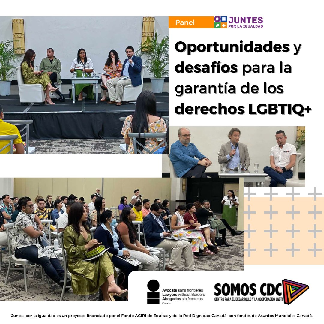 ASFC_CA's tweet photo. Nos emociona aportar, en consorcio con #SomosCDC, al fortalecimiento del debate y construcción de participación de organizaciones LGBTIQ+ en #Honduras, con espacios como el panel desarrollado con representantes de distintas unidades en la @PGRHonduras @Sedesolhn y @PJdeHonduras. https://t.co/Jl8fsykpBB