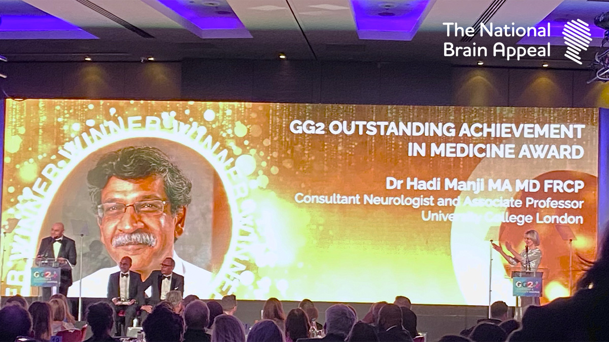 🎉 Congratulations to Dr Hadi Manji who was awarded Outstanding Achievement in Medicine at the GG2 Leadership and Diversity Awards. Presented by Dr Nik Kotecha, this award recognises Dr Manji's unwavering commitment to excellence and his impactful work in medicine. #GG2Awards