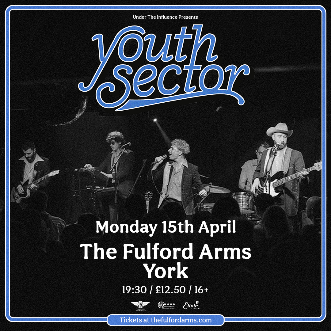 Brighton's @youthsectorband are performing select UK dates between shows with the almighty @KaiserChiefs, and we've got the absolute pleasure of having them here on Monday 15th April! Tickets are on sale now and bound to move quickly! ticketweb.uk/event/youth-se…