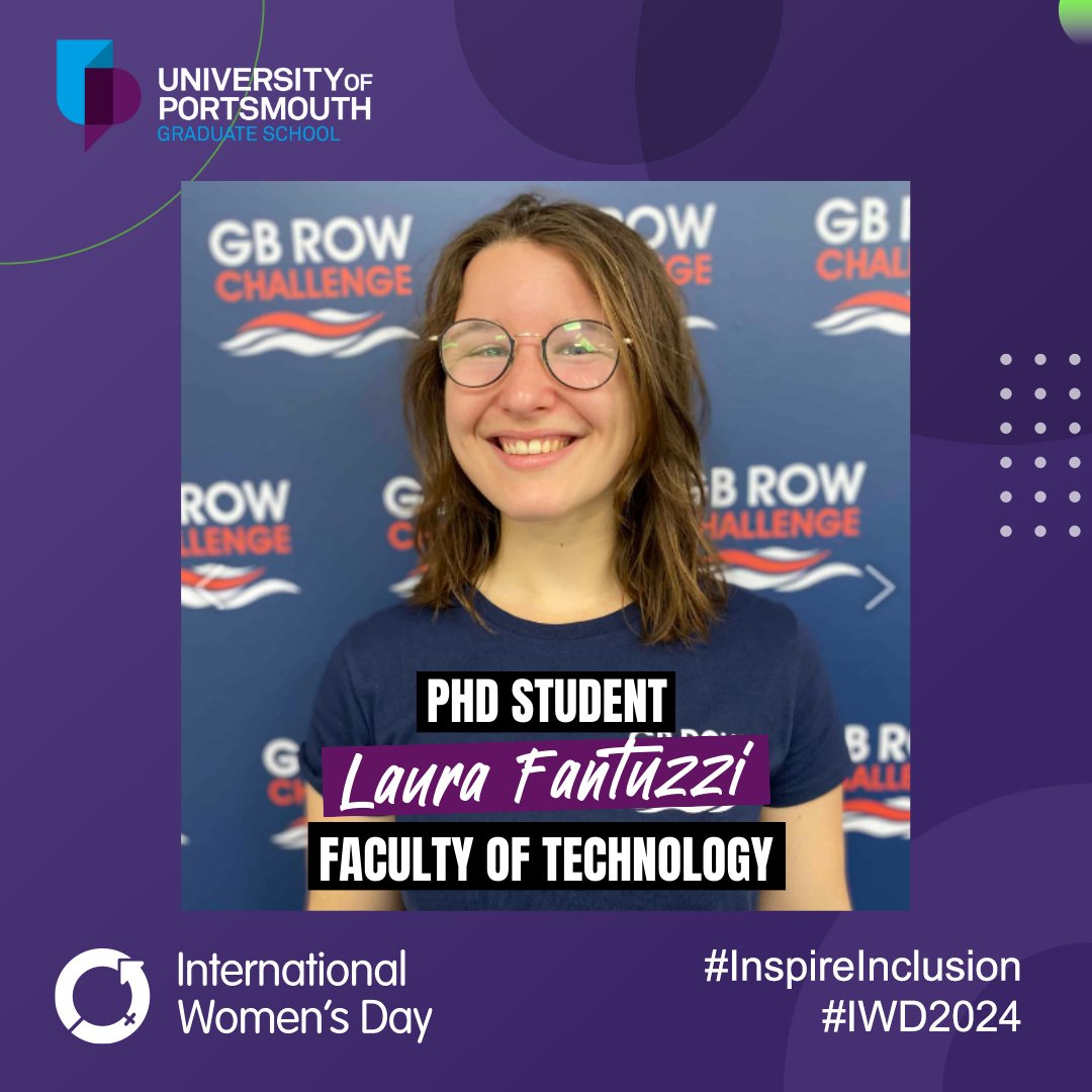 It's midweek-today's International Women's Day Student Spotlight is from Laura Fantuzzi @UoPTechnology. Laura's research tracks pollution & biodiversity in British coastal waters with data from GB Row Challenge. myport.port.ac.uk/news-events-an… #InspireInclusion #PortsmouthUni #IWD2024