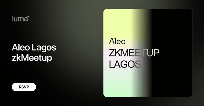 evgenij12138196's tweet photo. 🧵1/5 @AleoHQ Lagos #zkMeetup in 2 days!
🧑💻Are you ready to come to the #Aleo event and study ZK and Aleo and create something, together with the Aleo team?
Then you should definitely take part if you can come.
📅When? On Friday March 8th
🕧What time? 1:00 PM - 4:00 PM GMT+1 https://t.co/c4dRana5Fj