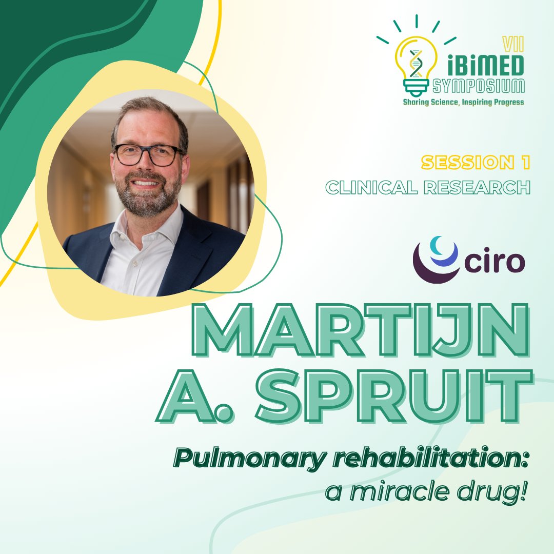 🌟 We're thrilled to announce our first Keynote Speaker for the Clinical Research session! 🎙️ Take a deep breath and join us in welcoming Martijn Spruit, a renowned expert in pulmonary rehabilitation! 🫁