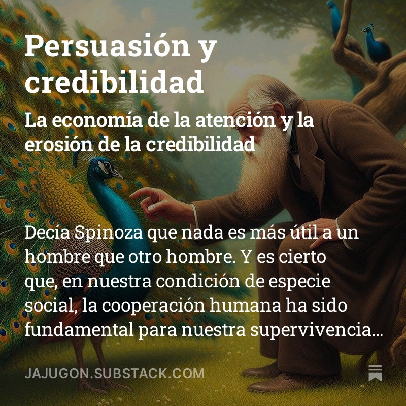 📢 La persuasión es clave para la supervivencia. Pero alterar los flujos de información desestabiliza los equilibrios sociales. Información útil e infobasura compiten por nuestra #atención.Infobesidad, #dopamina e #IA se interrelacionan en esta transición.
open.substack.com/pub/jajugon/p/…