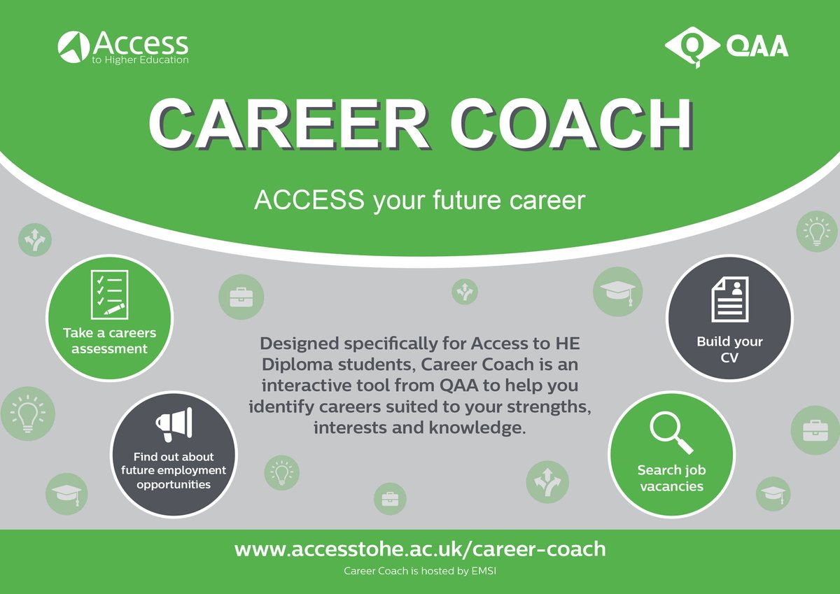 Interested in a new career?

Try the new Career Coach tool to search for Access to HE Diploma courses that could lead you to a new career: bit.ly/48HPbJ6  

#AccessYourFuture #NCW2024 #CareerCoach #AccesstoHigherEducation #career #nationalcareersweek #AccesstoHE