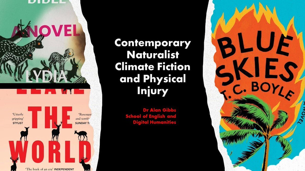 Staff & students are welcome to join us for today's research seminar, which will be delivered by Dr Alan Gibbs and will focus on Contemporary Naturalist Climate Fiction and Physical Injury. 3-4pm in ORB (i.e. O’Rahilly Building) 2.12. @CACSSSResearch1