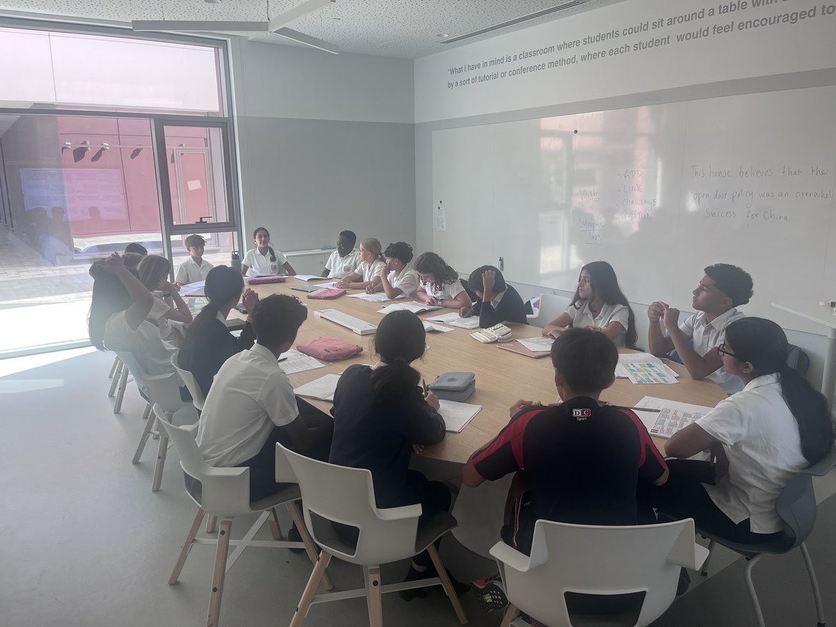 DColLearning's tweet image. A feisty debate exploring the pros and cons of China’s open door policy with 8CRI as part of No Pens Day and Oracy Fortnight! @DCol_OracyHub @DCol_Geography #ChallengingTalk #NoPensDay