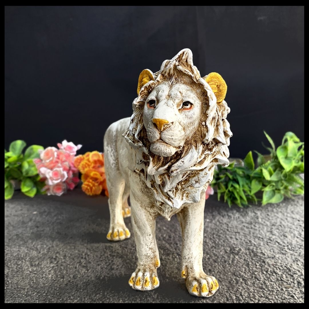 Product name :- White resin lion 🦁

Unleash the wild beauty of resin art with this majestic lion sculpture 🦁✨ Dive into a world of intricate details and mesmerizing colors! #ResinArt #LionSculpture #WildBeauty

Size :- 29x8.5x19cm

#LionSculpture #ResinArt #WildlifeDecor