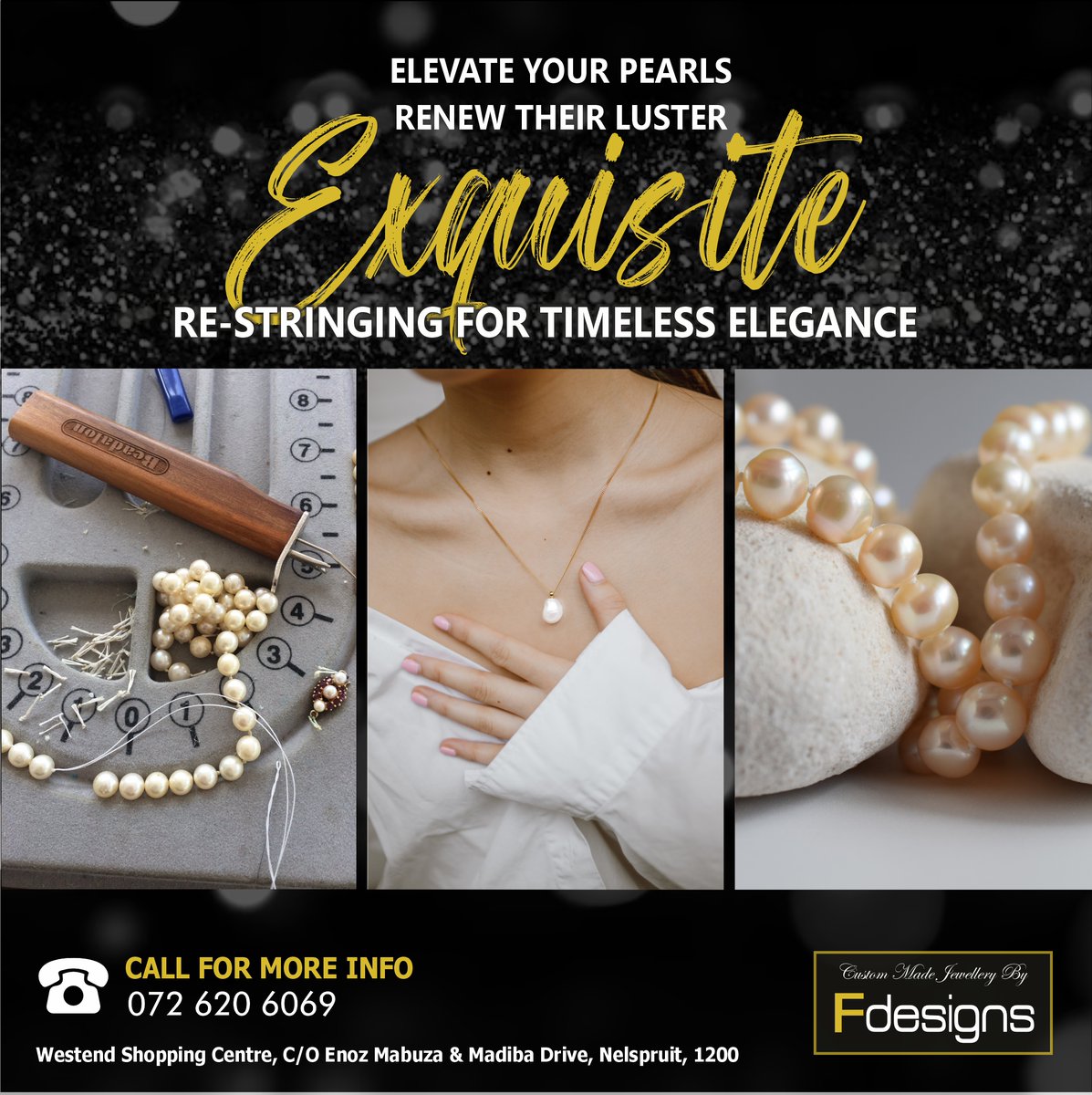 FDesigns6's tweet photo. Experience expert pearl re-stringing at Fdesigns! Restore the luster of your pearls with stunning before-and-after results in our gallery. Ready to revive your pearls? #PearlReStringing #JewelryRestoration #FdesignsMagic #handmadejewelry #pearl #necklace  #UniqueJewelry #elegance https://t.co/TV0EyX8ibI