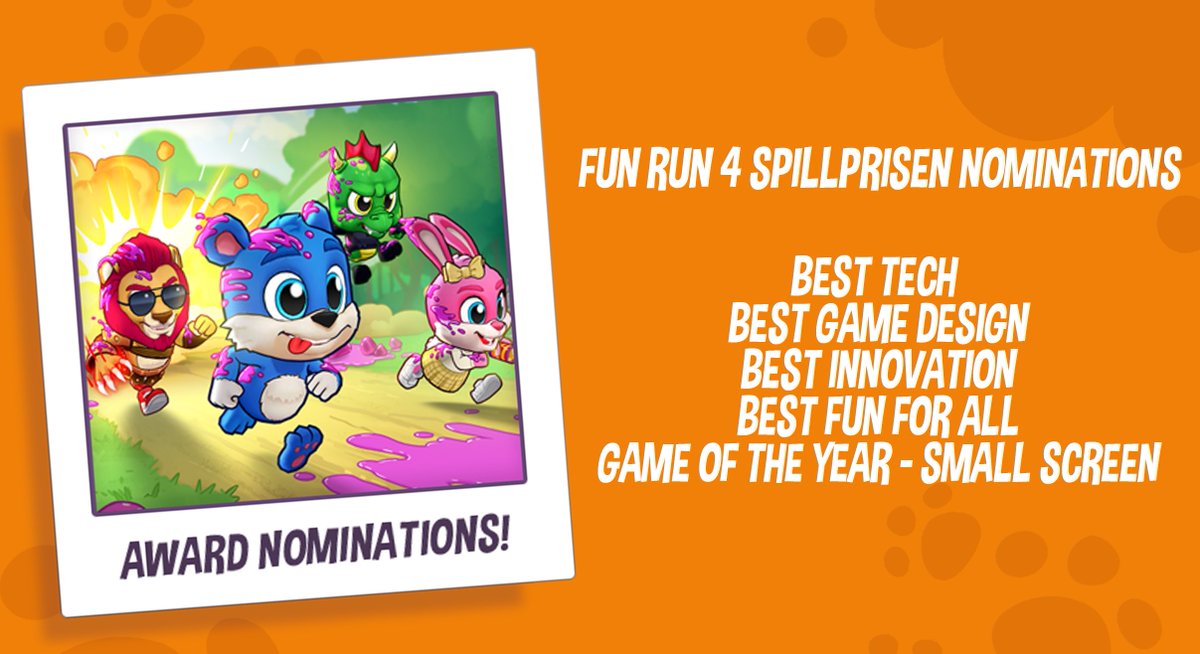 #FunRun4 is nominated in 5 categories for #Spillprisen awards!🏆 We’re proud to be nominated alongside other amazing games from Norway. Check out more about Spillprisen and all the nominees: virke.no/konferanser/sp…