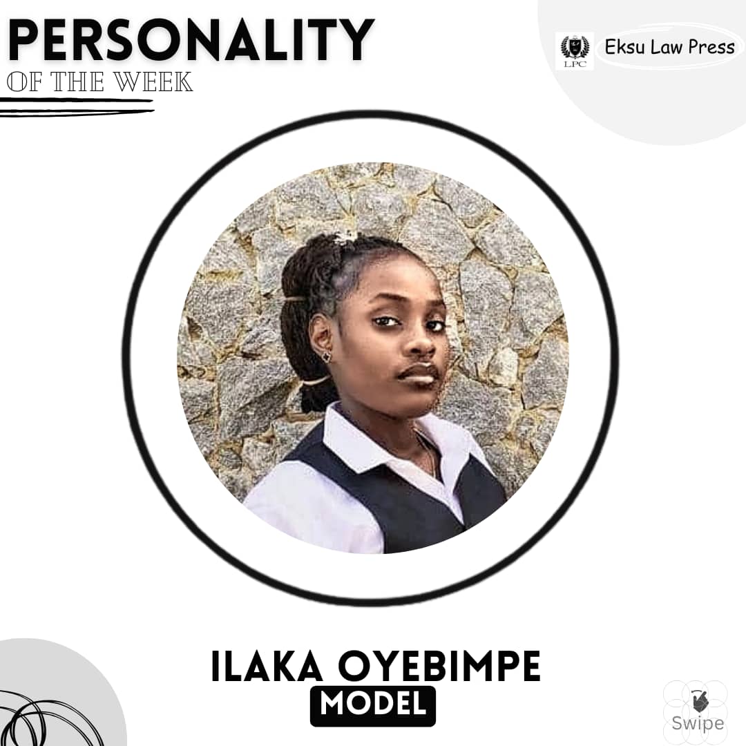 eksulawpress's tweet photo. Meet the Personality of the week!

 Ilaka Oyebimpe is a 400 level law student,who doubles as a Model.

Let's explore law and  modelling with Oyebimpe as she talks about her career and passion for it. https://t.co/DiHZLVavVB