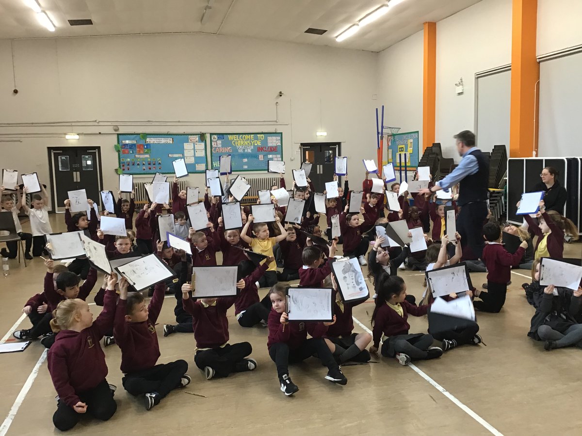 ChirnsydePS's tweet photo. Today we had the magnificent @alastair_ch visit to kick off WBD 24 celebrations! we read from ‘One Hungry Dragon’ and ‘Dragon Storm’ and had some fun drawing new foods &amp; characters! P1 through to 7 had the best time! Thank you @WorldBookDayUK https://t.co/LnDHBBSjrk