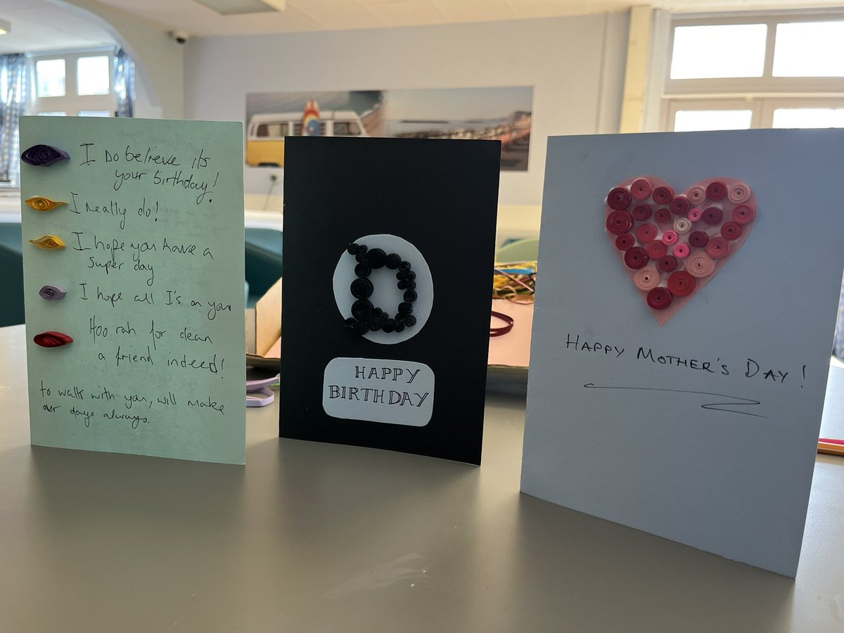 With #mothersday around the corner, we welcomed Growing Space and together we created some beautiful cards, including two birthday cards for today’s #birthdayboy 🥳🎂🎈@GSouthwales @AneurinBevanUHB @Matthew81156980 @M33CMK #BirthdayCelebration